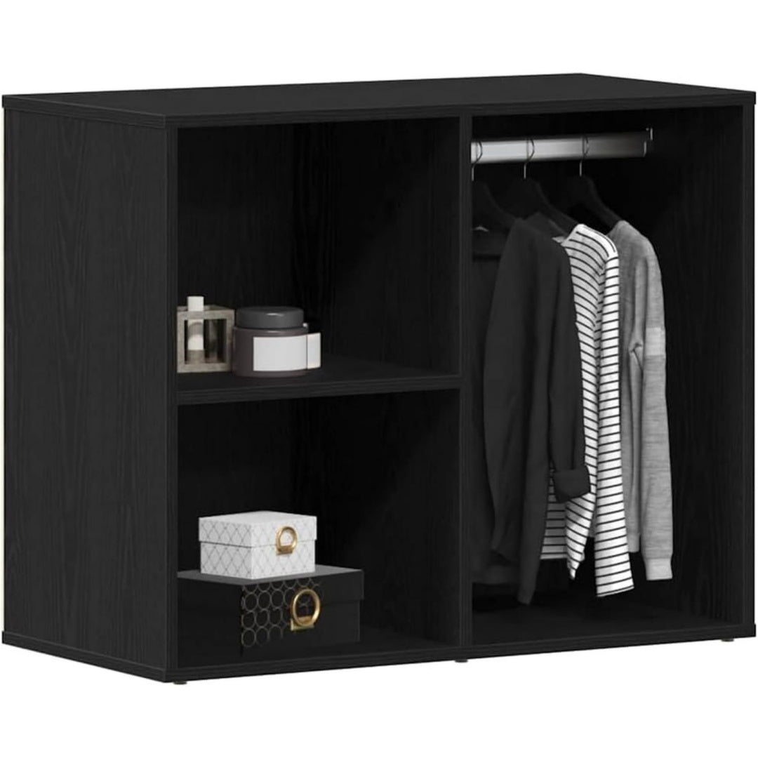 Meuble de rangement chaleureux contemporain en bois noir