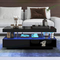 Table de salon gris bois ingenierie 95 cm, rangement design moderne