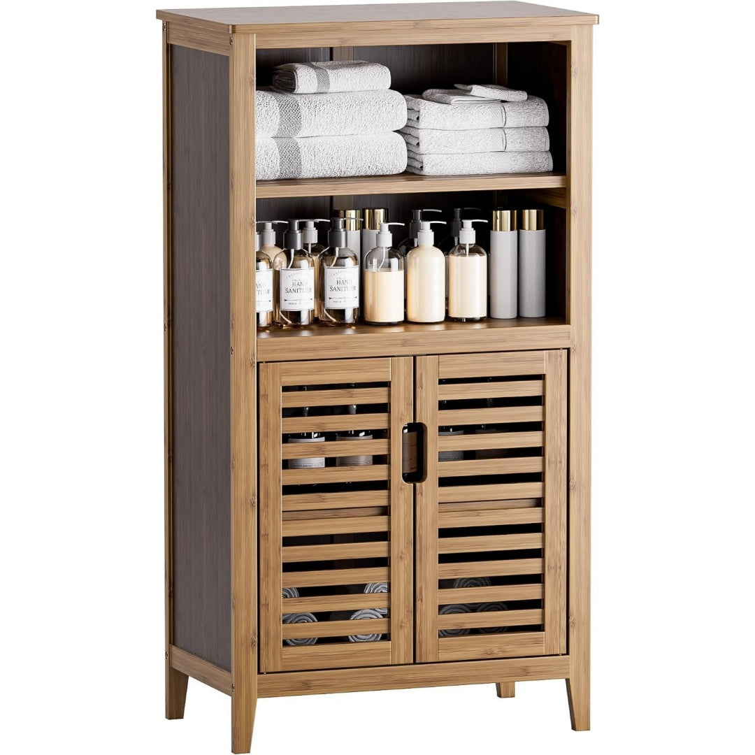 Fonctionnel meuble de rangement marron 30 x 50 x 92.5 cm