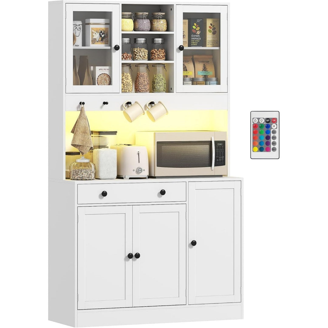 Meuble moderne gris clair grand espace de rangement