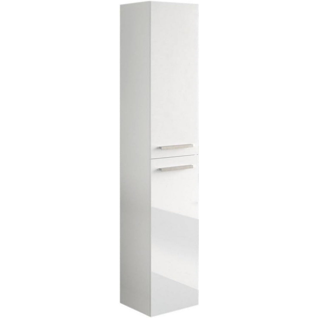 Colonne de rangement gris clair laque brillant