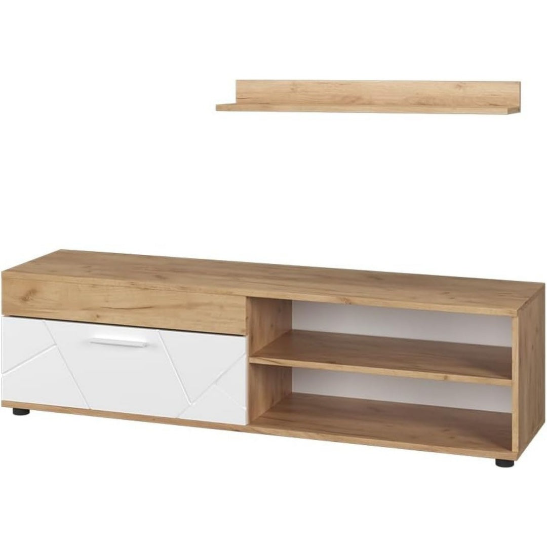Moderne meuble TV beige en plastique design moderne