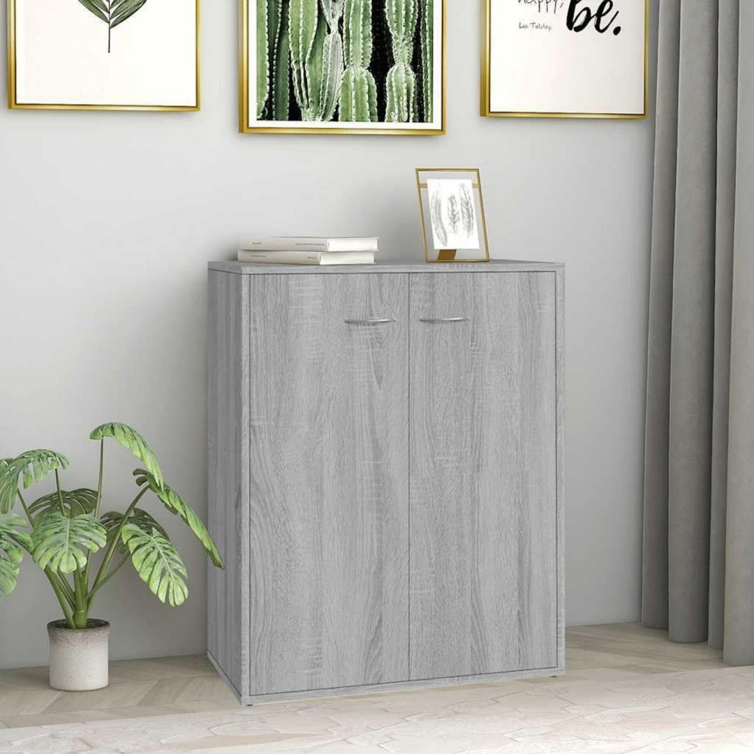 Ambiance Moderne, meuble de rangement gris en bois