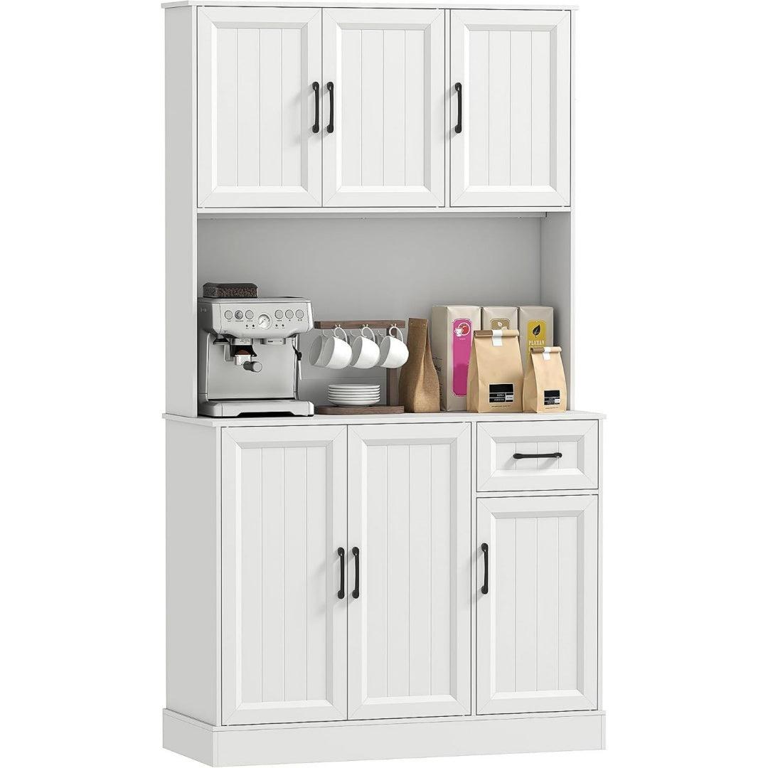 Credence gris clair 1 tiroir design moderne pratique