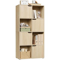 Esprit rustique etagere bibliotheque en bois beige