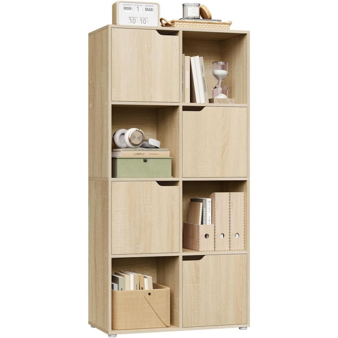 Esprit rustique etagere bibliotheque en bois beige