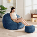 Fauteuil poire gris clair 90 x 60 x 90 cm
