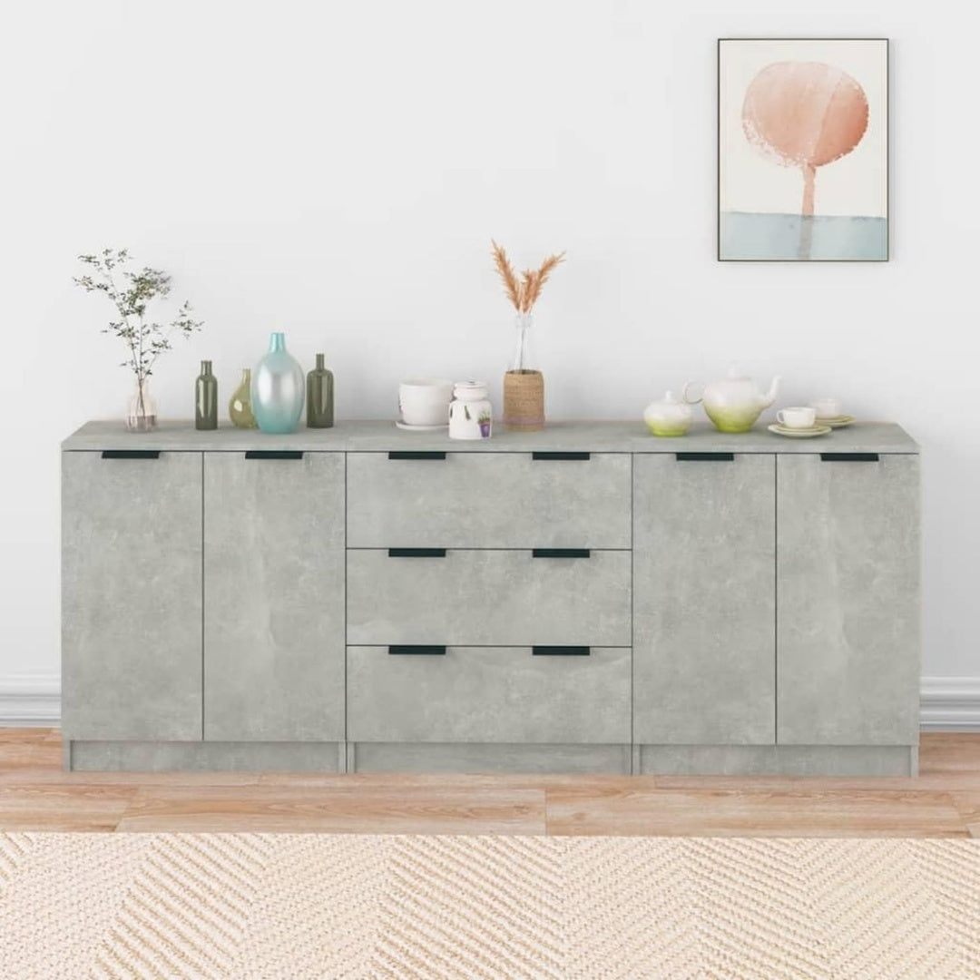 Commode fonctionnelle gris clair