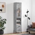 Buffet gris clair 34.5 x 34 x 180 cm