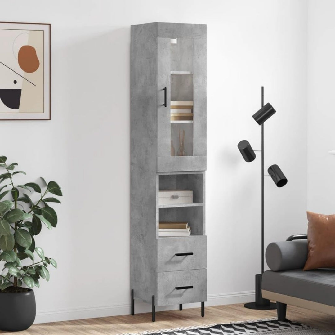 Buffet gris clair 34.5 x 34 x 180 cm