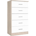 Commode gris clair 5 tiroirs industrielle