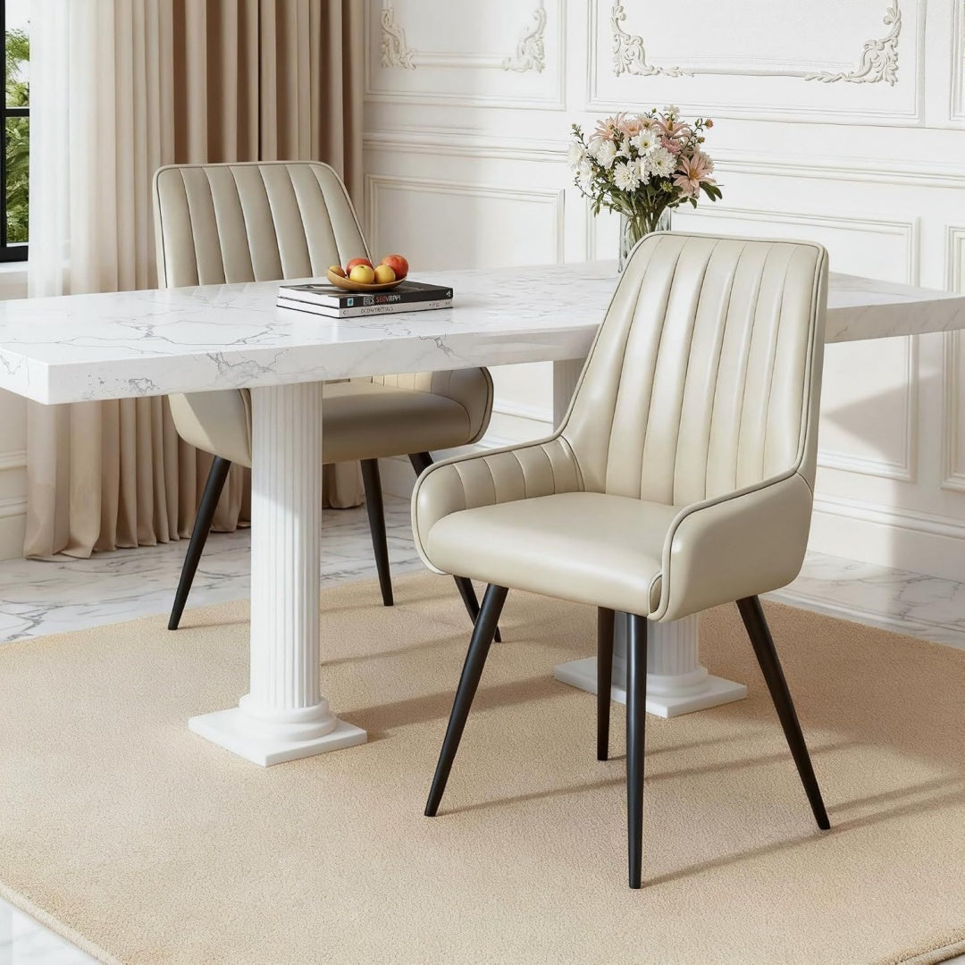 Chaise en acier gris clair avec coussin rembourre