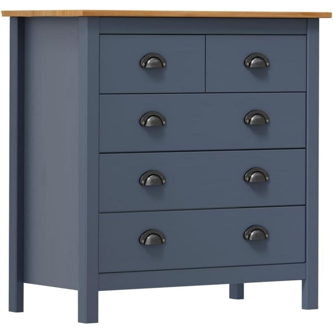 40 x 79 x 80 cm buffet haut bleu structure metallique