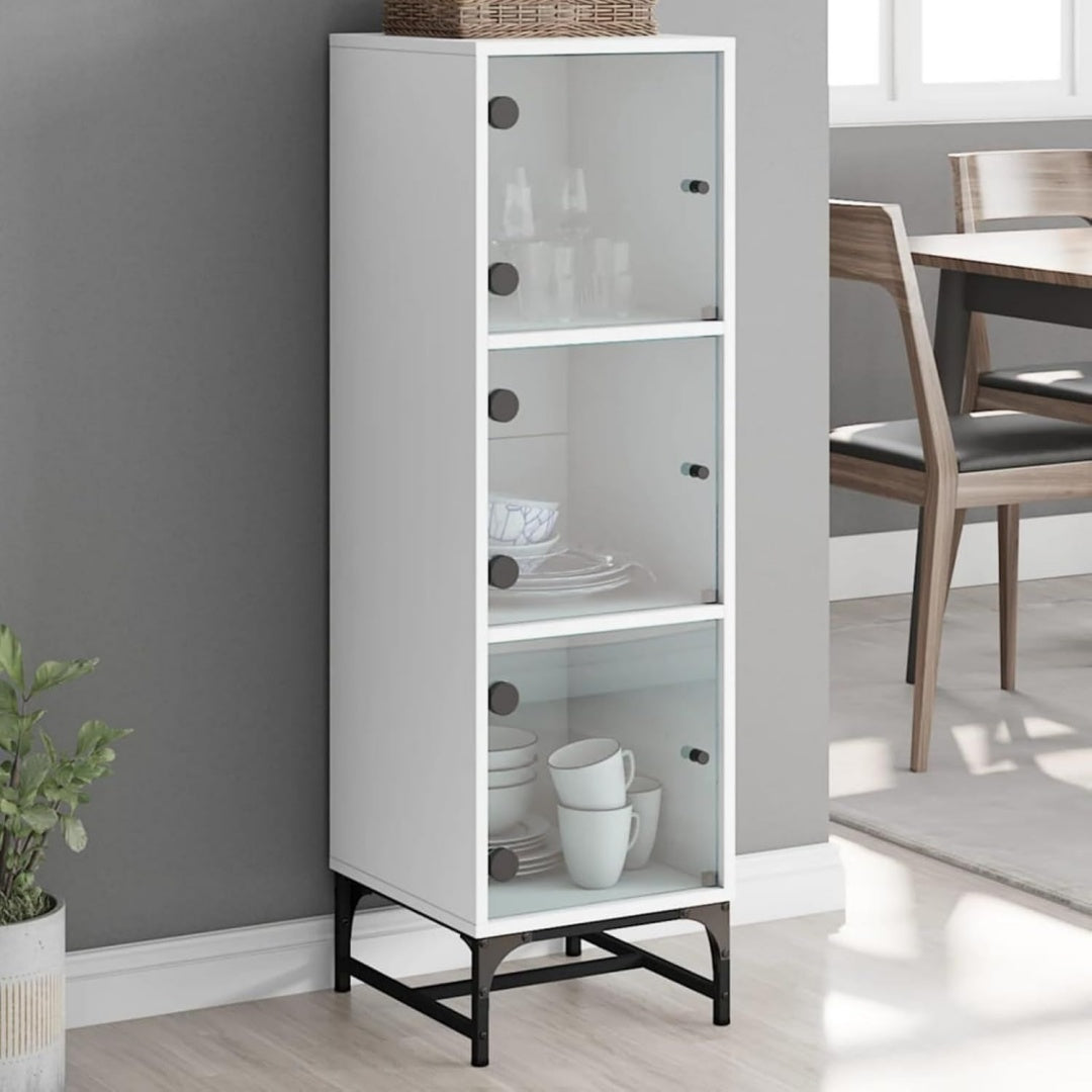 Buffet gris fonctionnel installation murale