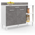 Gris bahut allure contemporaine, 1 tiroir et 2 etageres