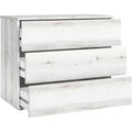 Commode pour coin nuit gris clair moderne, 3 tiroirs