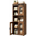 Colonne de rangement contemporaine en bois marron