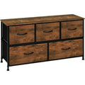 Commode marron 5 tiroirs industriel