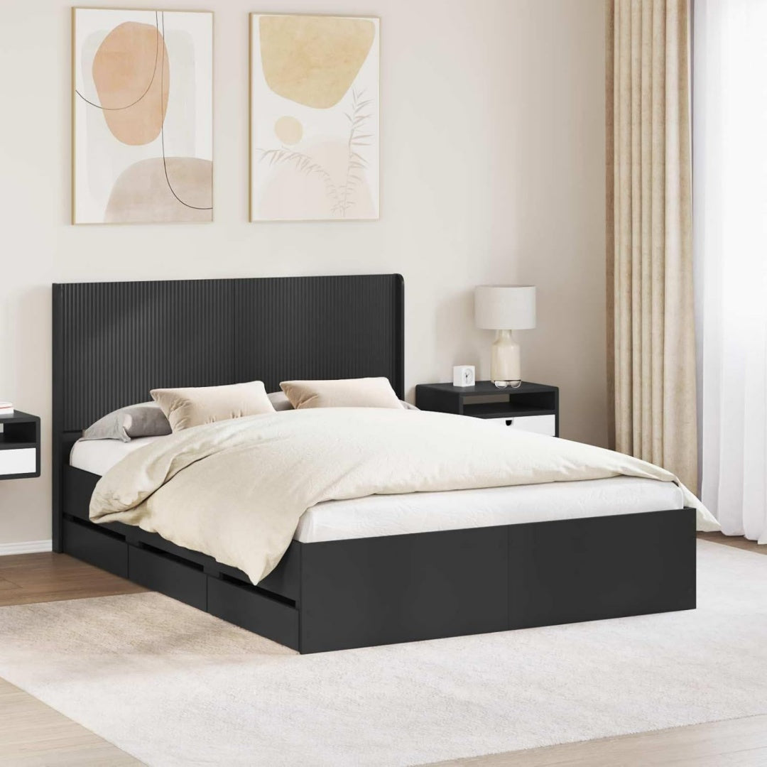 Elegant cadre de lit gris