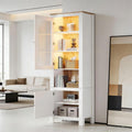 Buffet en verre teinte gris clair, deux portes