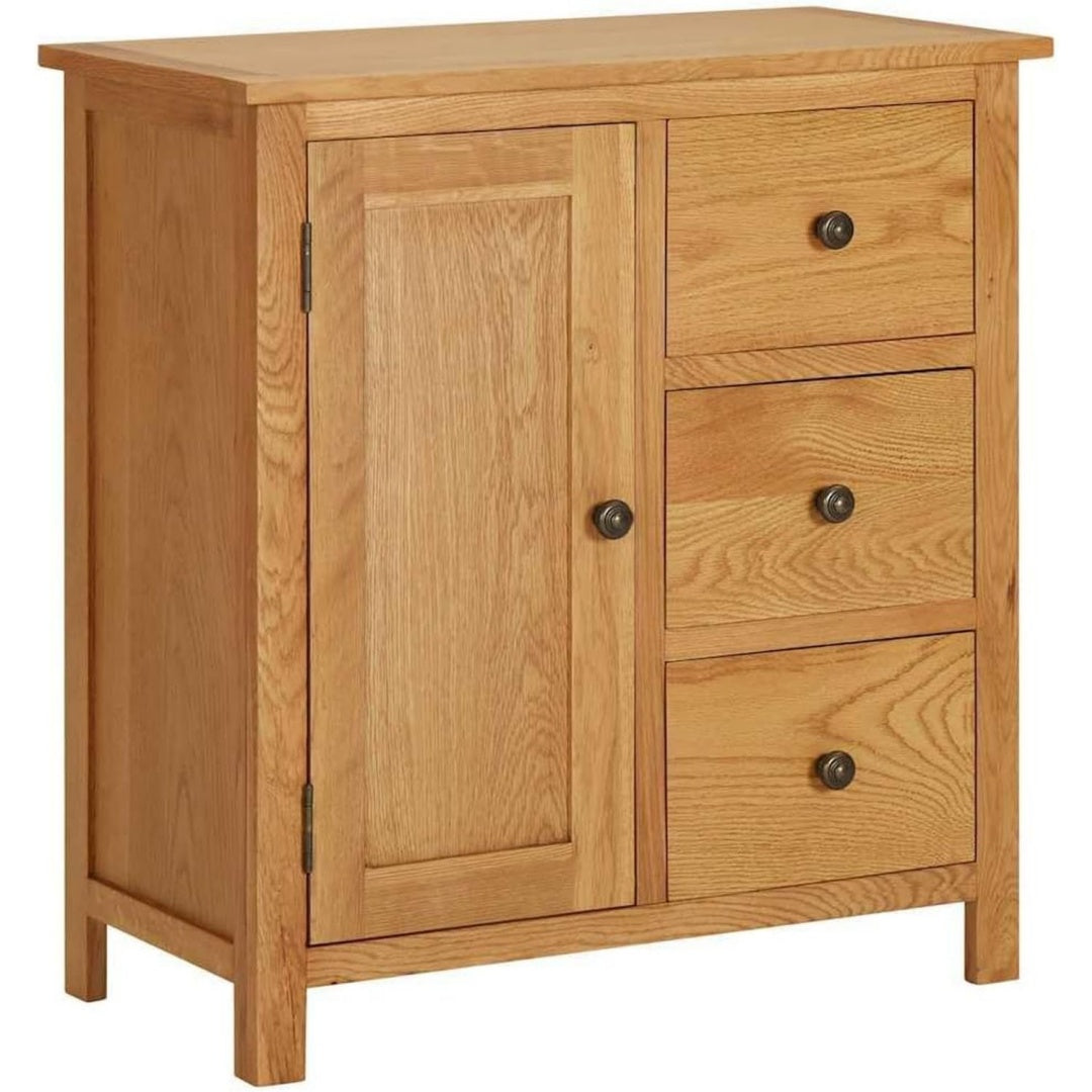 Sideboard orange structure metallique, esprit rustique 70 x 35 x 75 cm
