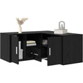 Armoire noir en chene et rotin de qualite