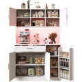 Buffet haut gris clair epure 5 portes