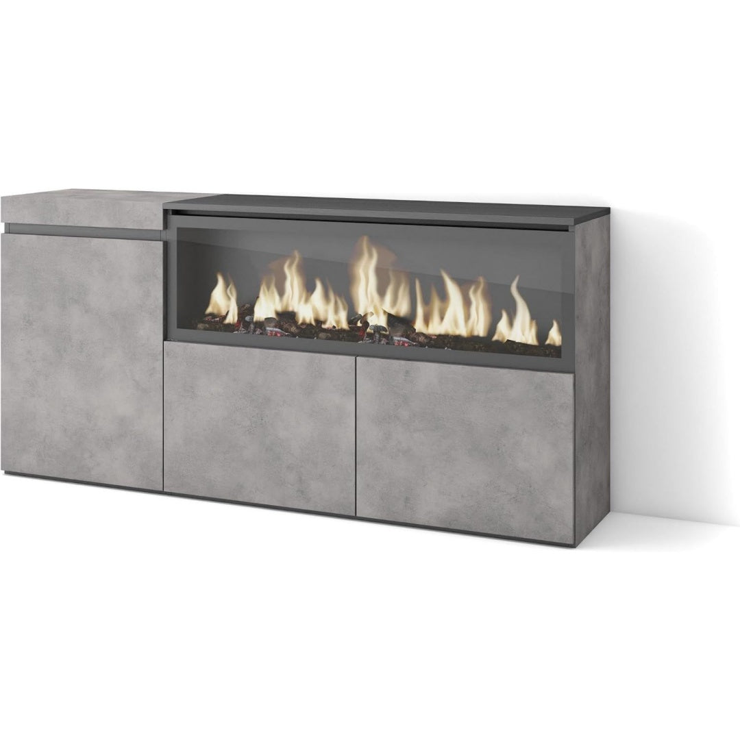 Buffet avec 3 portes gris